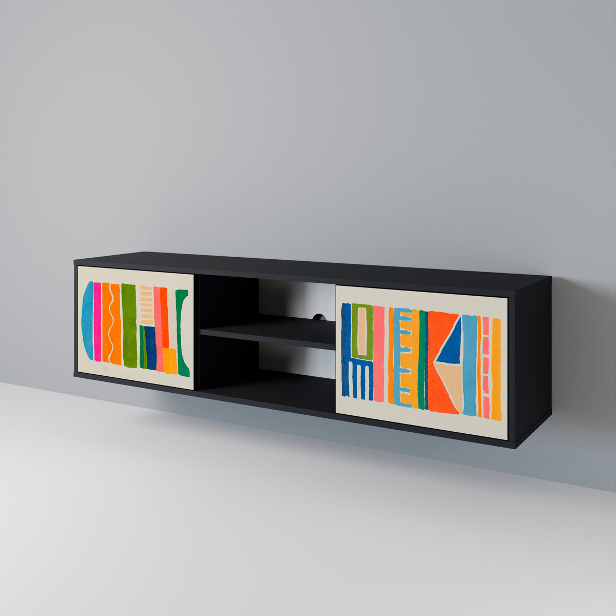 GEOMETRIC SHINE 2-Door TV Cabinet