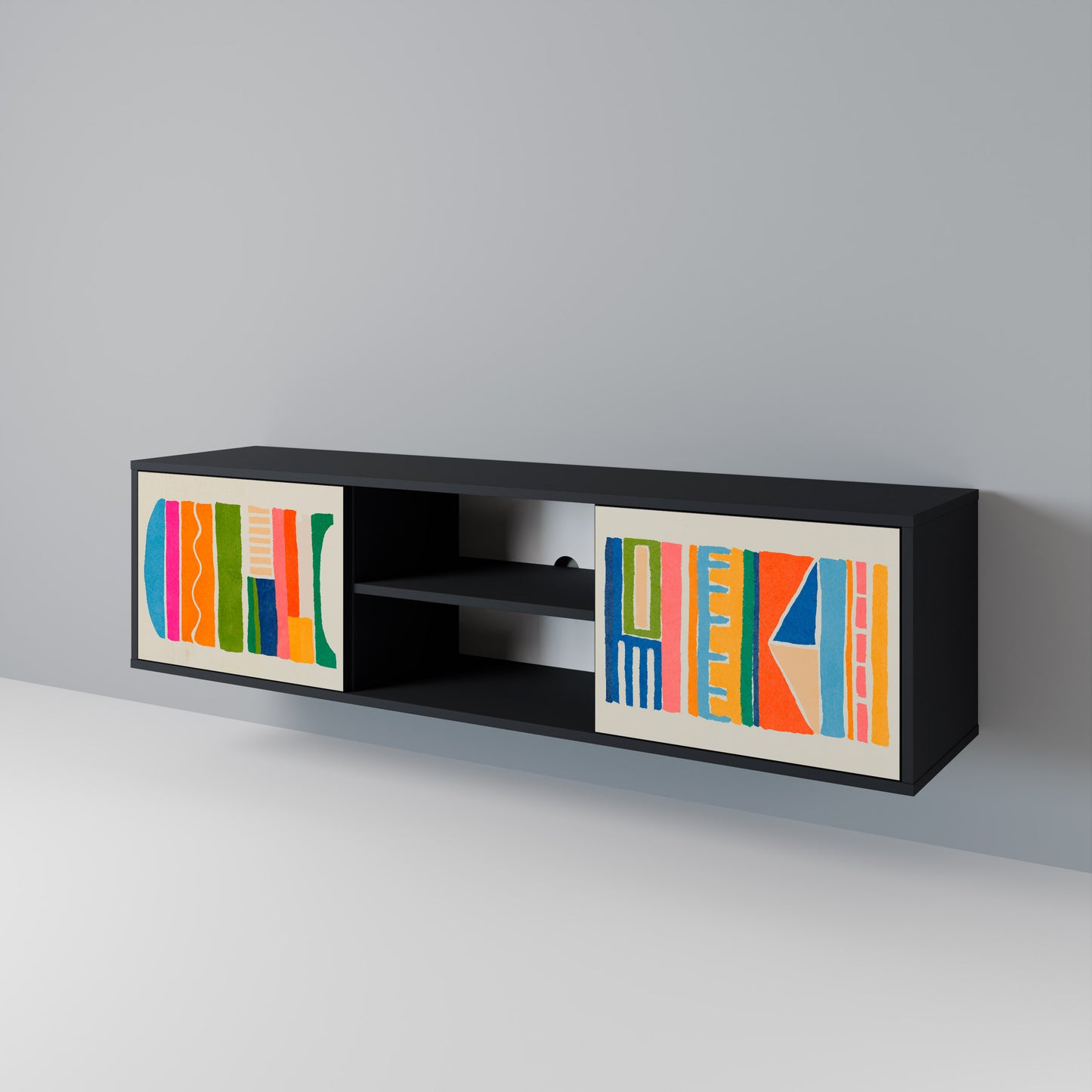 GEOMETRIC SHINE 2-Door TV Cabinet