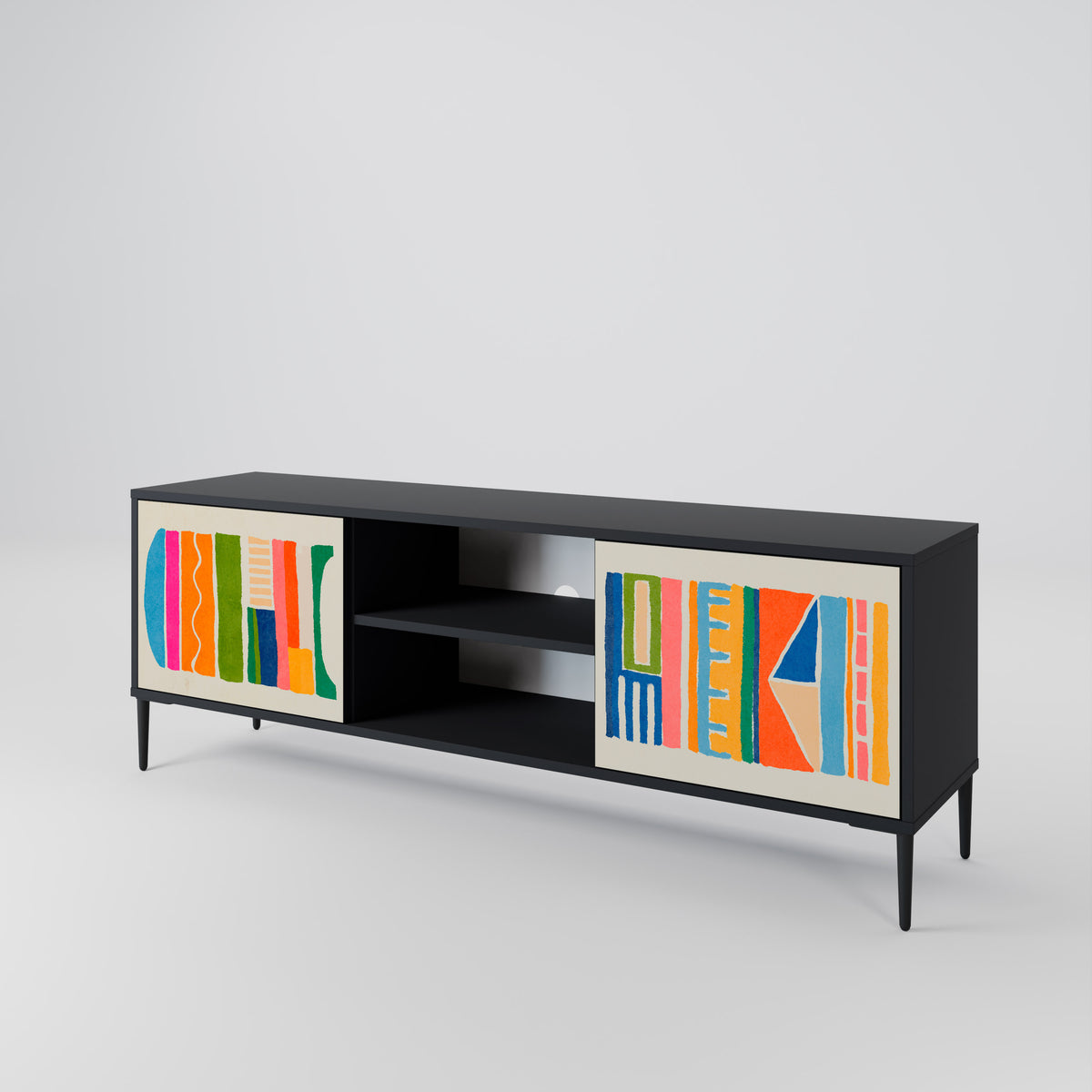 GEOMETRIC SHINE 2-Door TV Cabinet