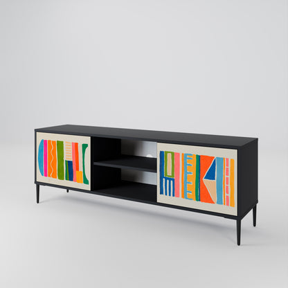 GEOMETRIC SHINE 2-Door TV Cabinet