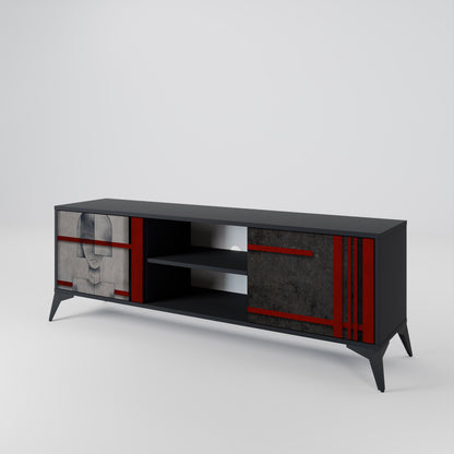 GRAY FIGURES 2-Door TV Cabinet