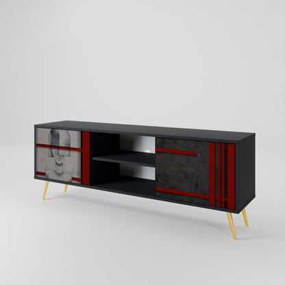 GRAY FIGURES 2-Door TV Cabinet