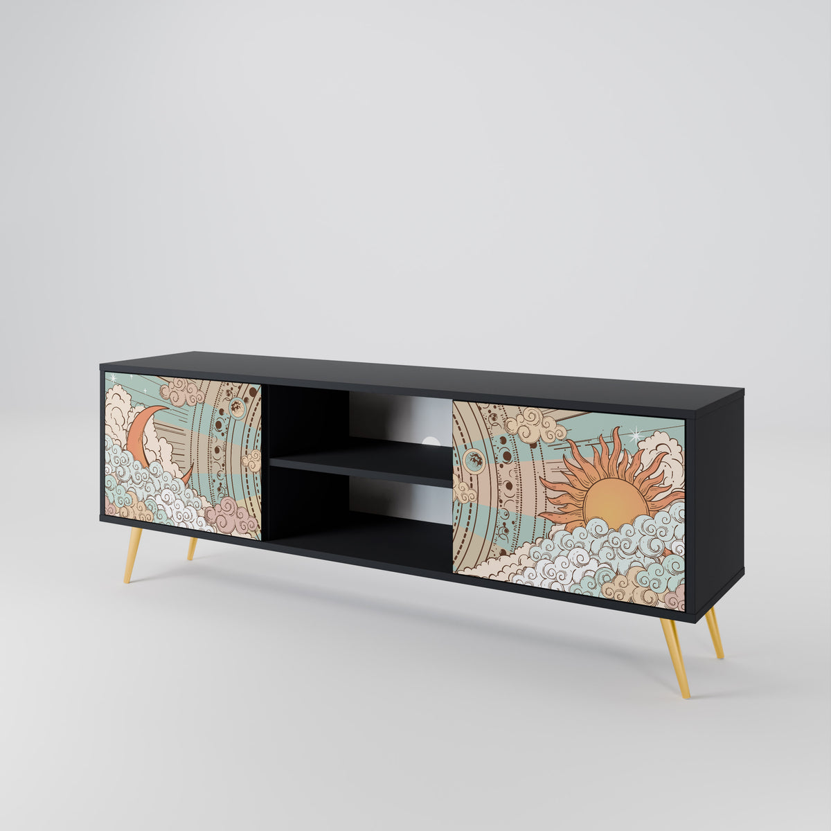 MYSTICAL STRUCTURE 2-Door TV Cabinet