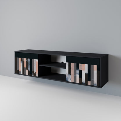 COLLAGE OF RECTANGLES 2-Door TV Cabinet