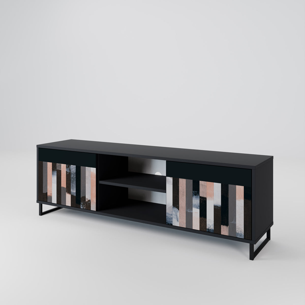 COLLAGE OF RECTANGLES 2-Door TV Cabinet