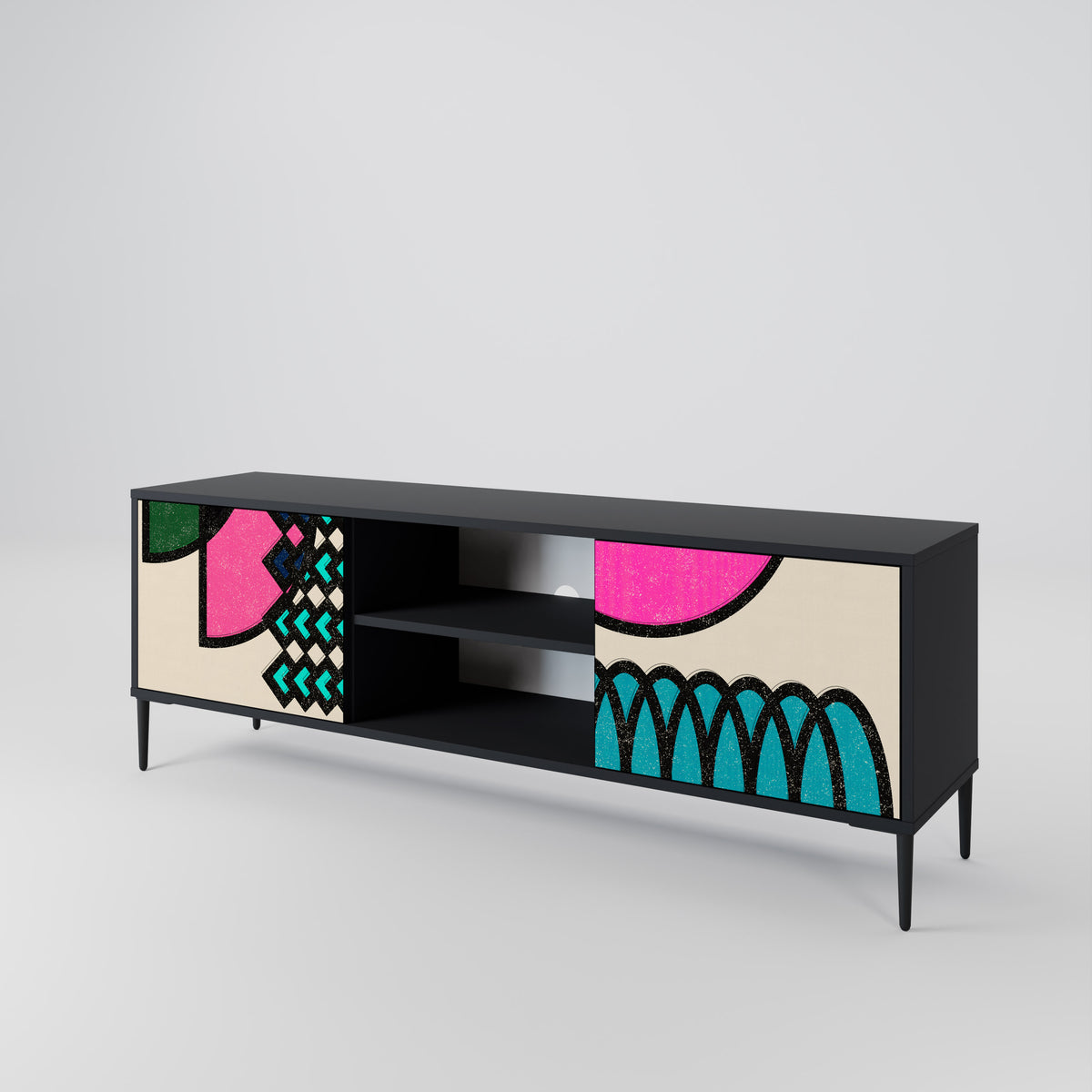 GEOMETRIC RHAPSODY 2-Door TV Cabinet