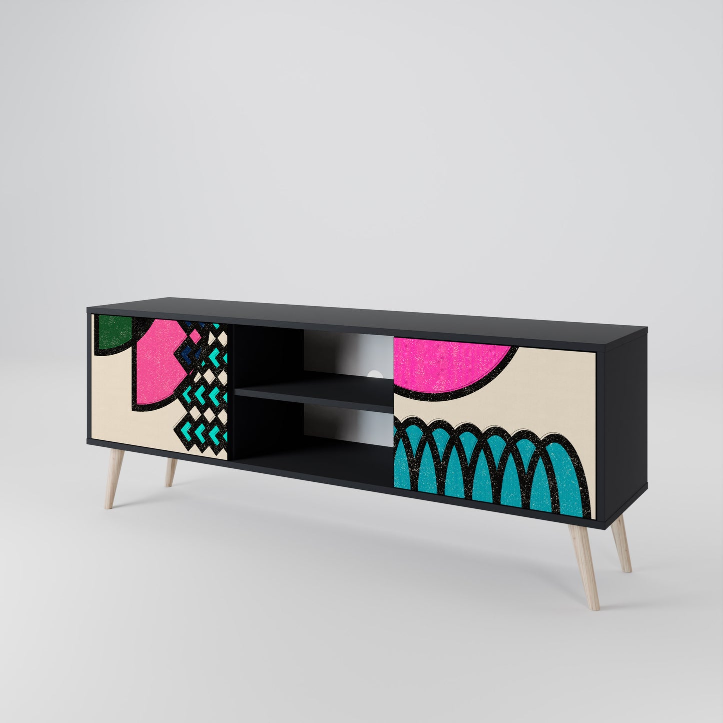 GEOMETRIC RHAPSODY 2-Door TV Cabinet