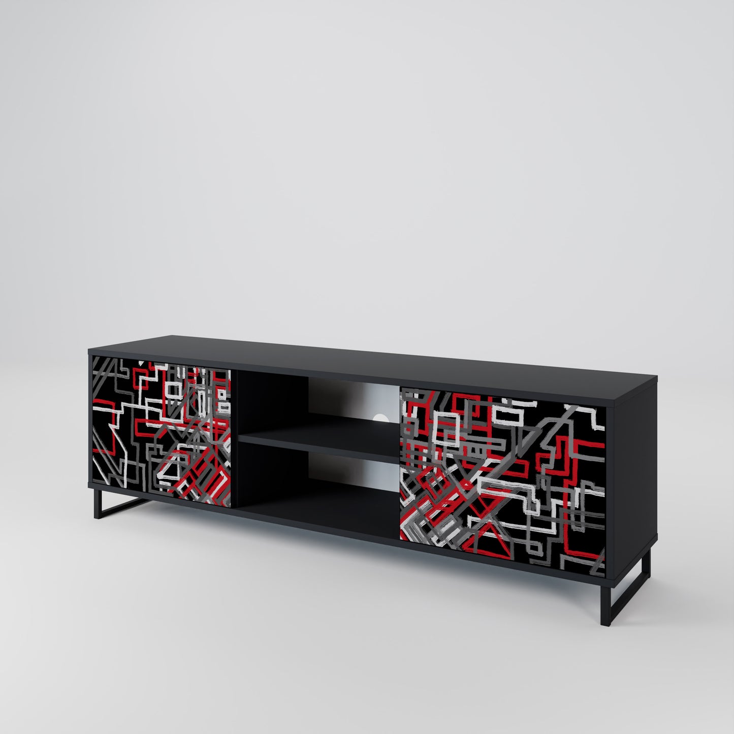 BROKEN LINES 2-Door TV Cabinet