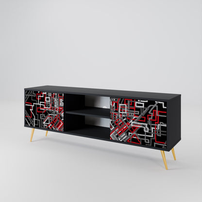 BROKEN LINES 2-Door TV Cabinet