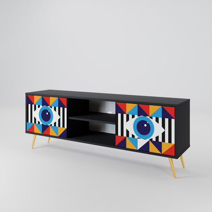 ABSTRACTION AND GEOMETRY 2-Door TV Cabinet