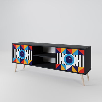 ABSTRACTION AND GEOMETRY 2-Door TV Cabinet