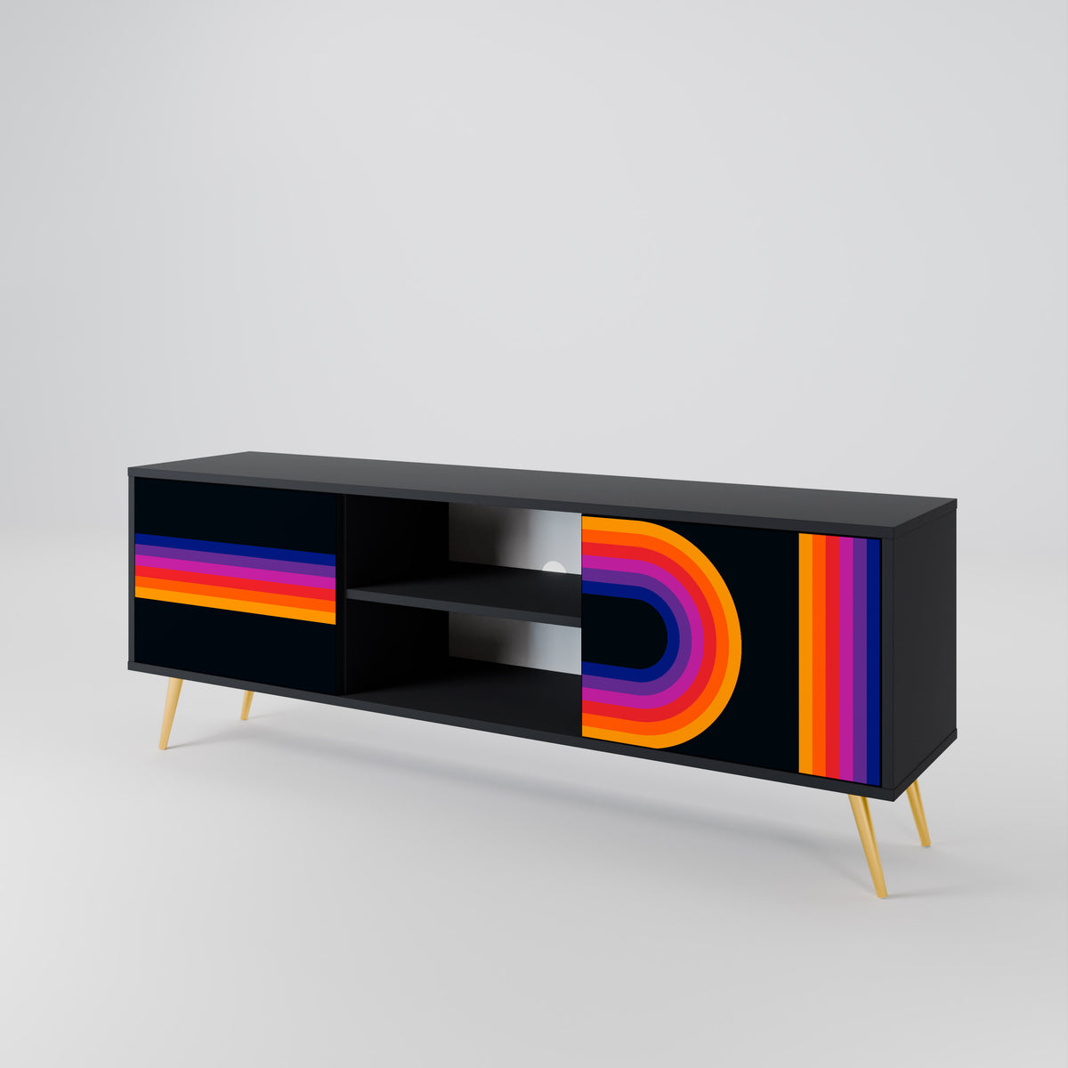 BLINDED BY THE LIGHTS 2-Door TV Cabinet