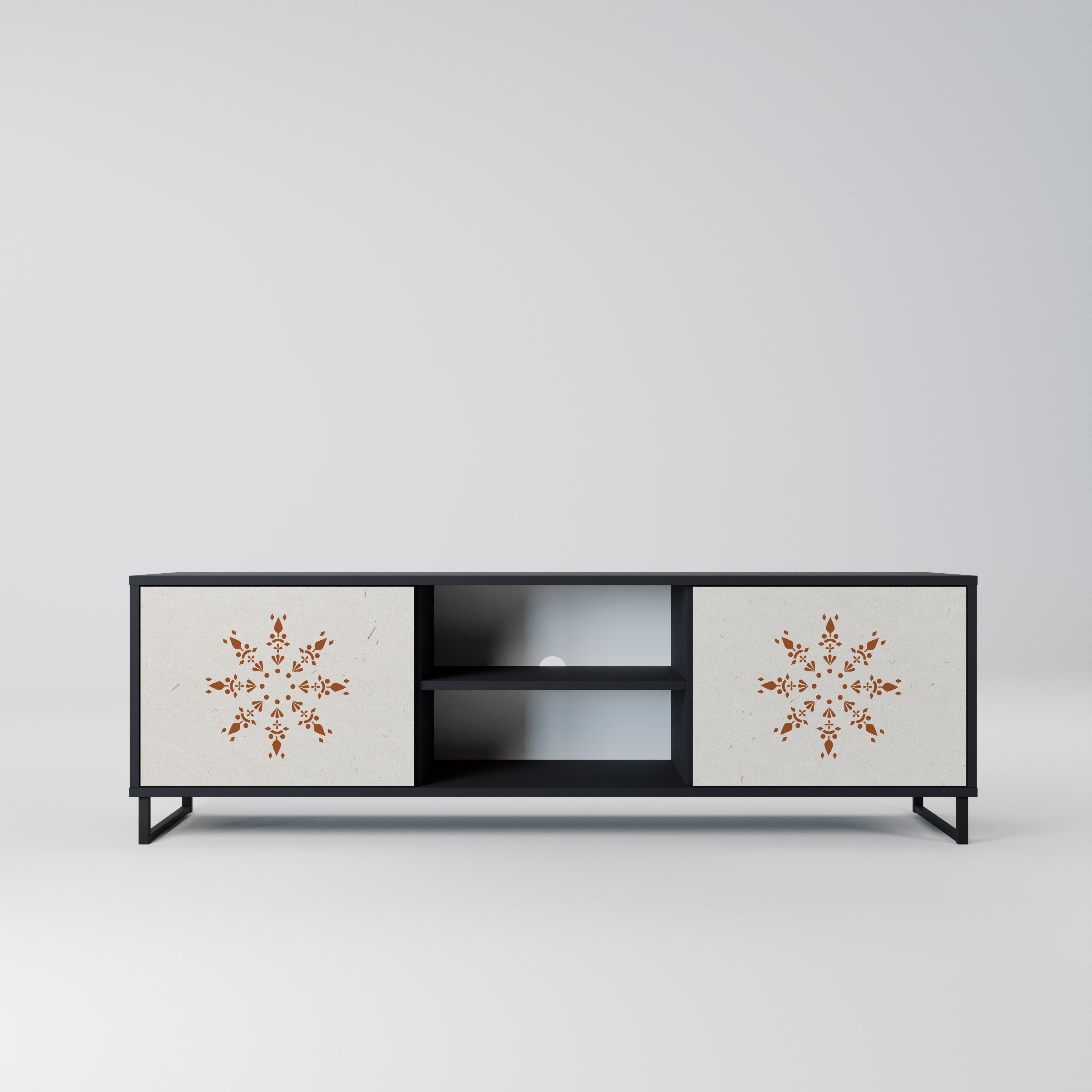 DAILY HARMONY 2-Door TV Stand in Black Finish