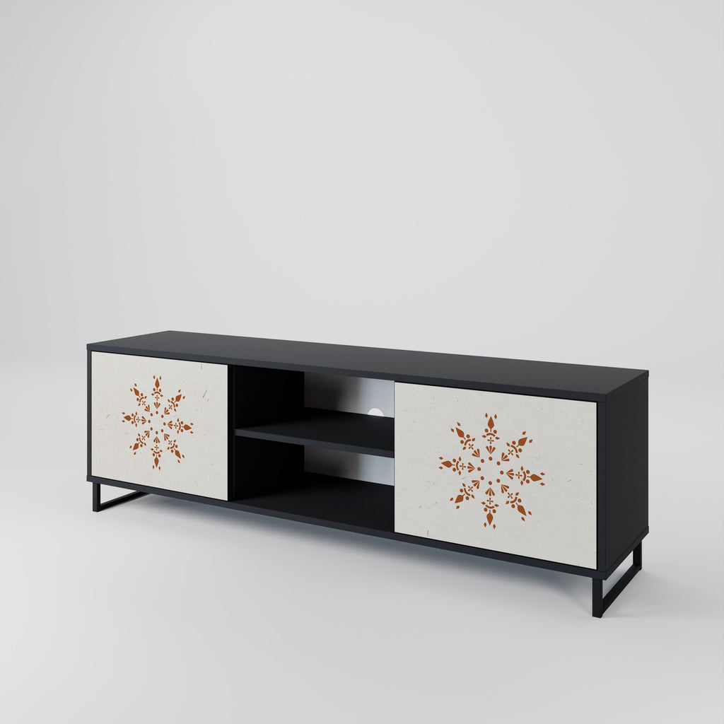 DAILY HARMONY 2-Door TV Stand in Black Finish