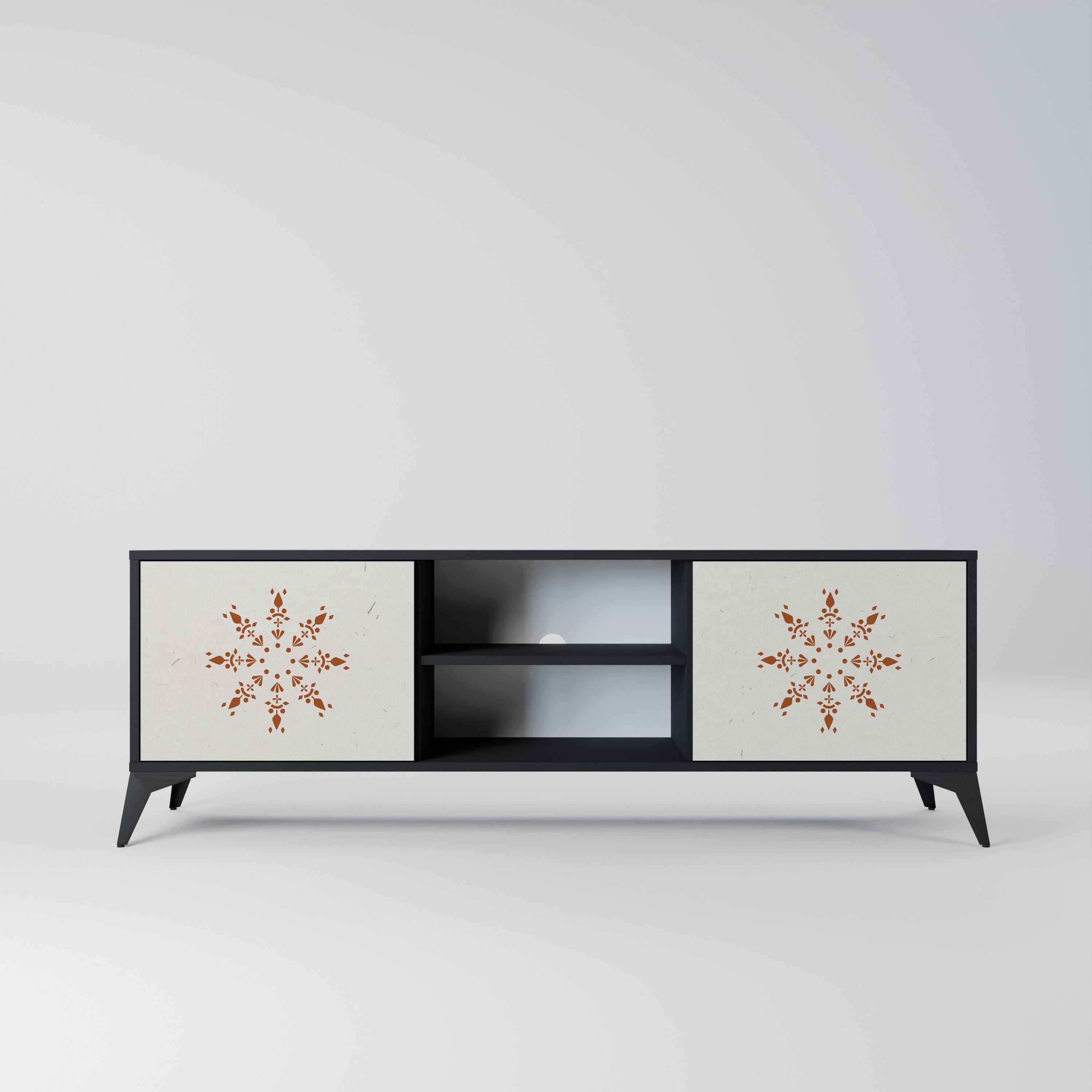 DAILY HARMONY 2-Door TV Stand in Black Finish