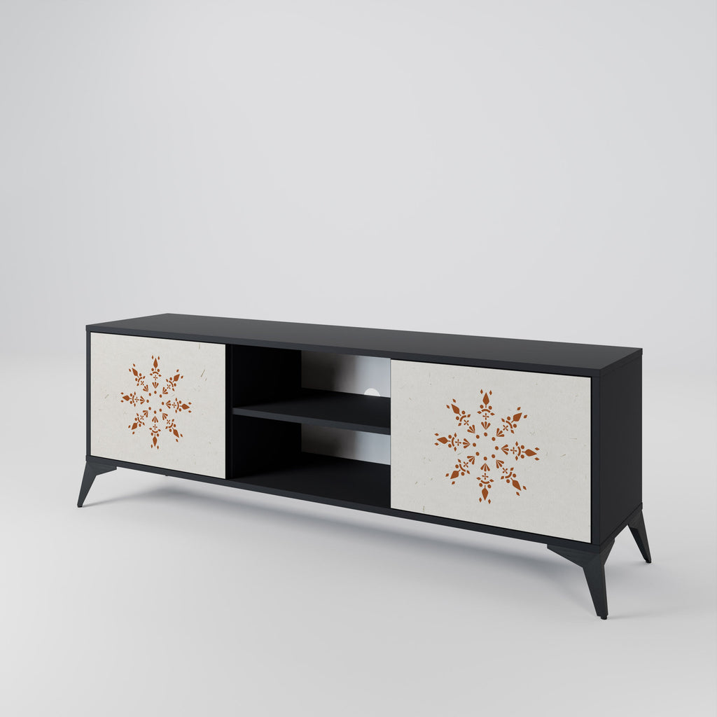 DAILY HARMONY 2-Door TV Stand in Black Finish