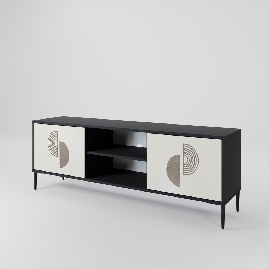HARMONY ESSENCE 2-Door TV Stand in Black Finish