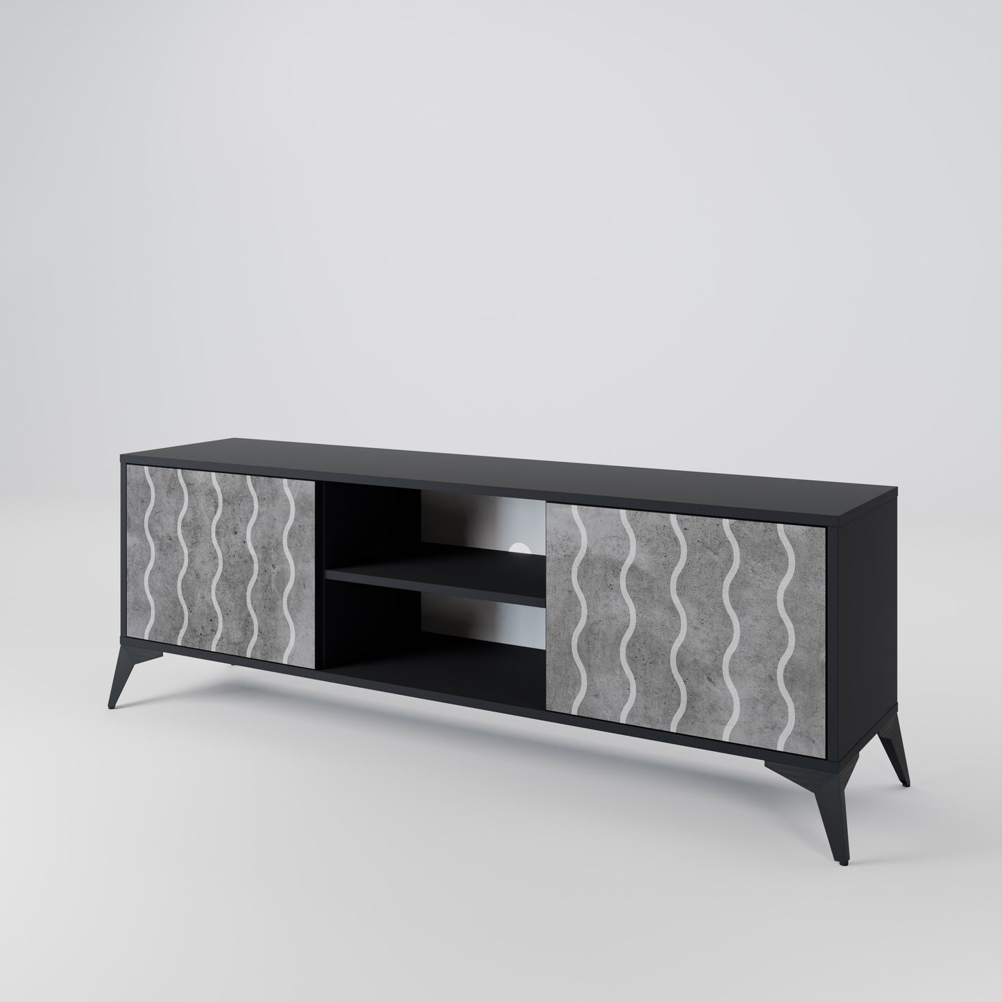 WAVES OF CONCRETE 2-Door TV Cabinet