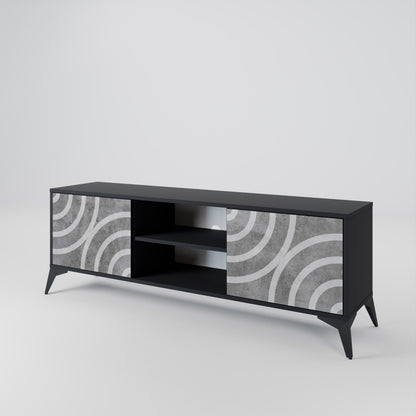 CIRCLE CONCRETE 2-Door TV Cabinet
