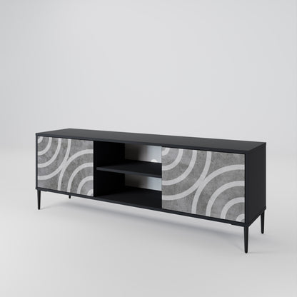 CIRCLE CONCRETE 2-Door TV Cabinet