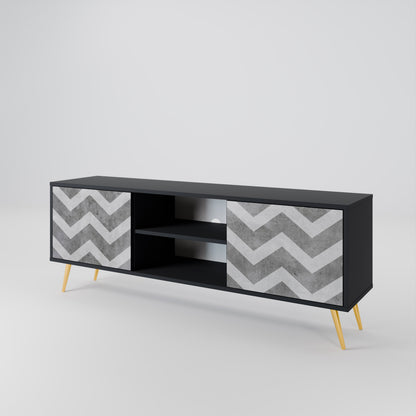 TOUGH ZIG ZAG 2-Door TV Cabinet