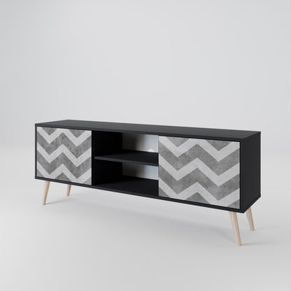 TOUGH ZIG ZAG 2-Door TV Cabinet