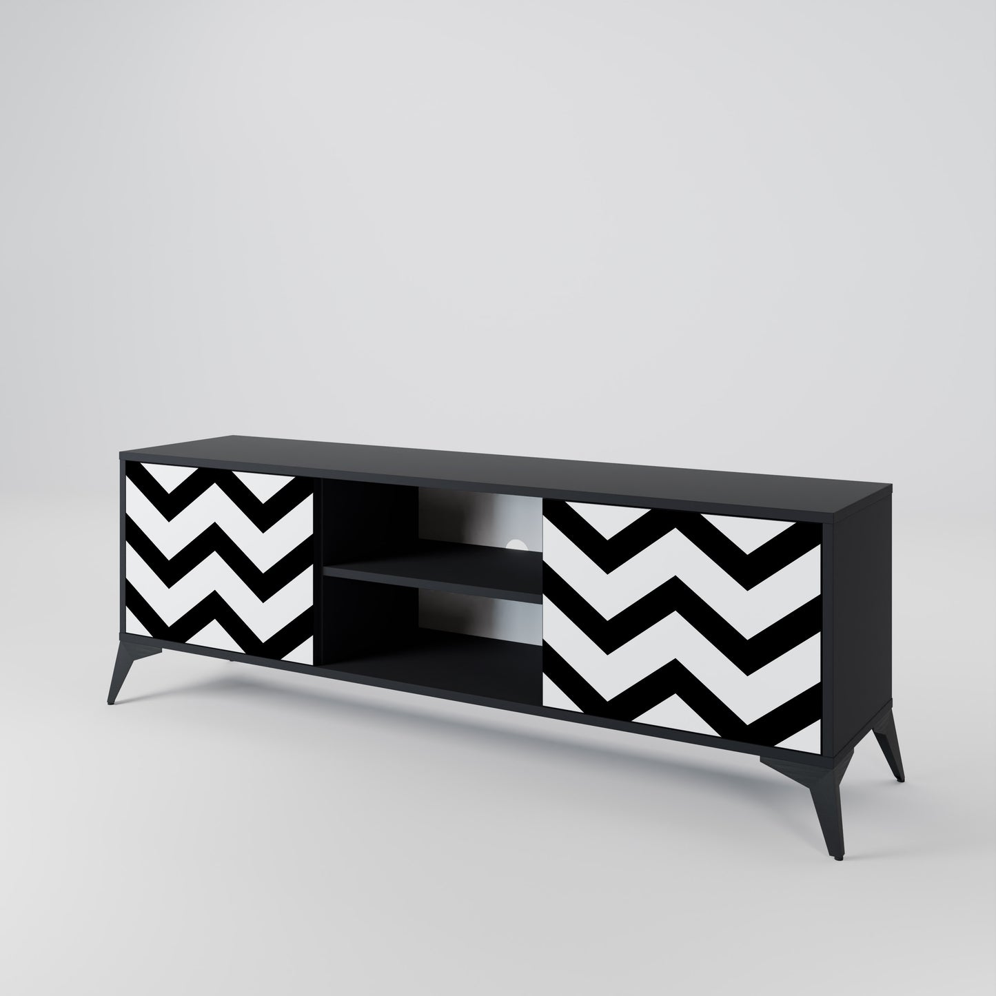 CLASSIC ZIG ZAG 2-Door TV Cabinet