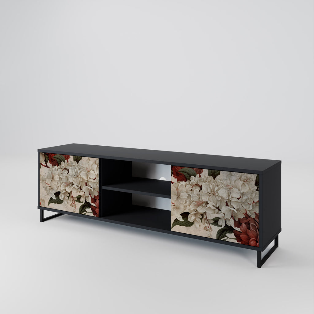 EPHEMERAL DAYS 2-Door TV Stand in Black Finish