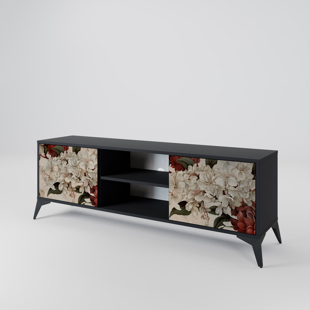 EPHEMERAL DAYS 2-Door TV Stand in Black Finish