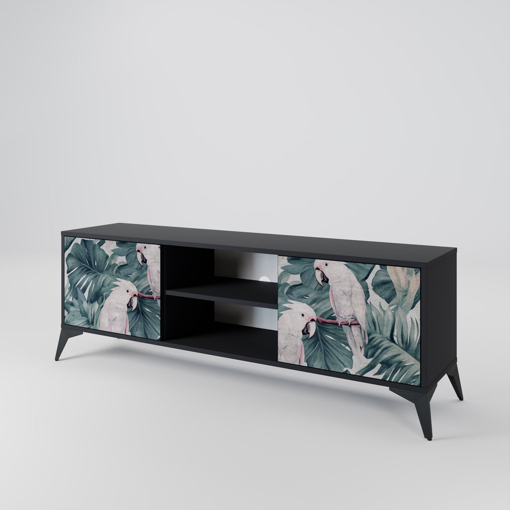 POPINJAY LOOK 2-Door TV Stand in Black Finish