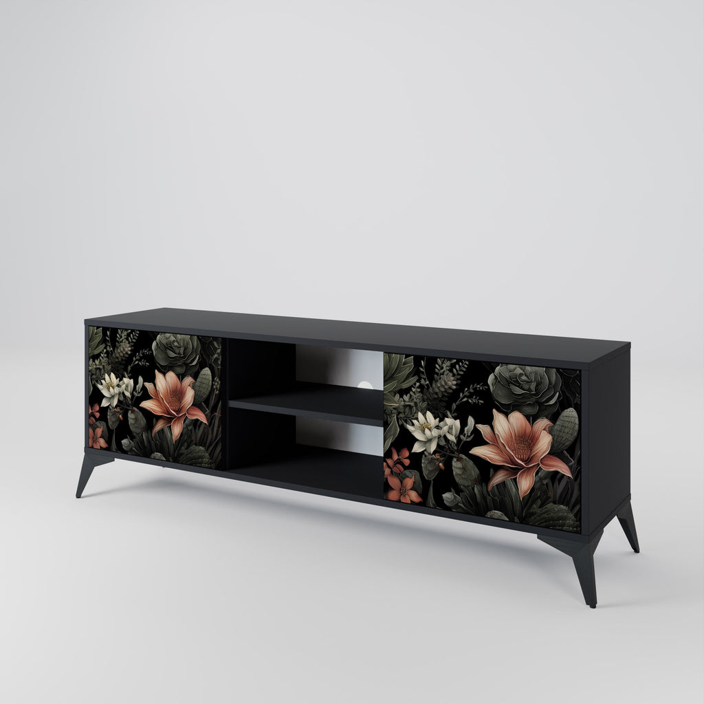 SECRET VERDURE 2-Door TV Stand in Black Finish