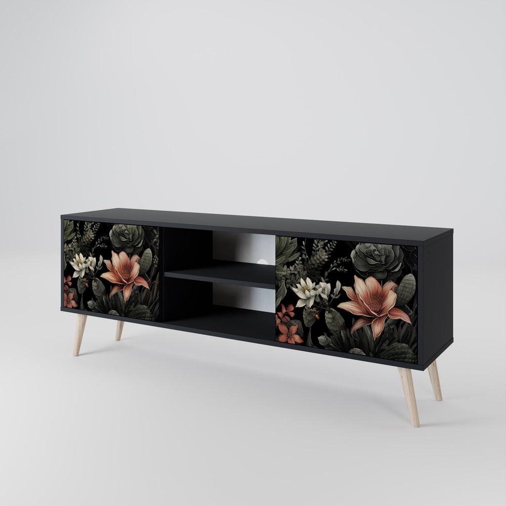 SECRET VERDURE 2-Door TV Stand in Black Finish