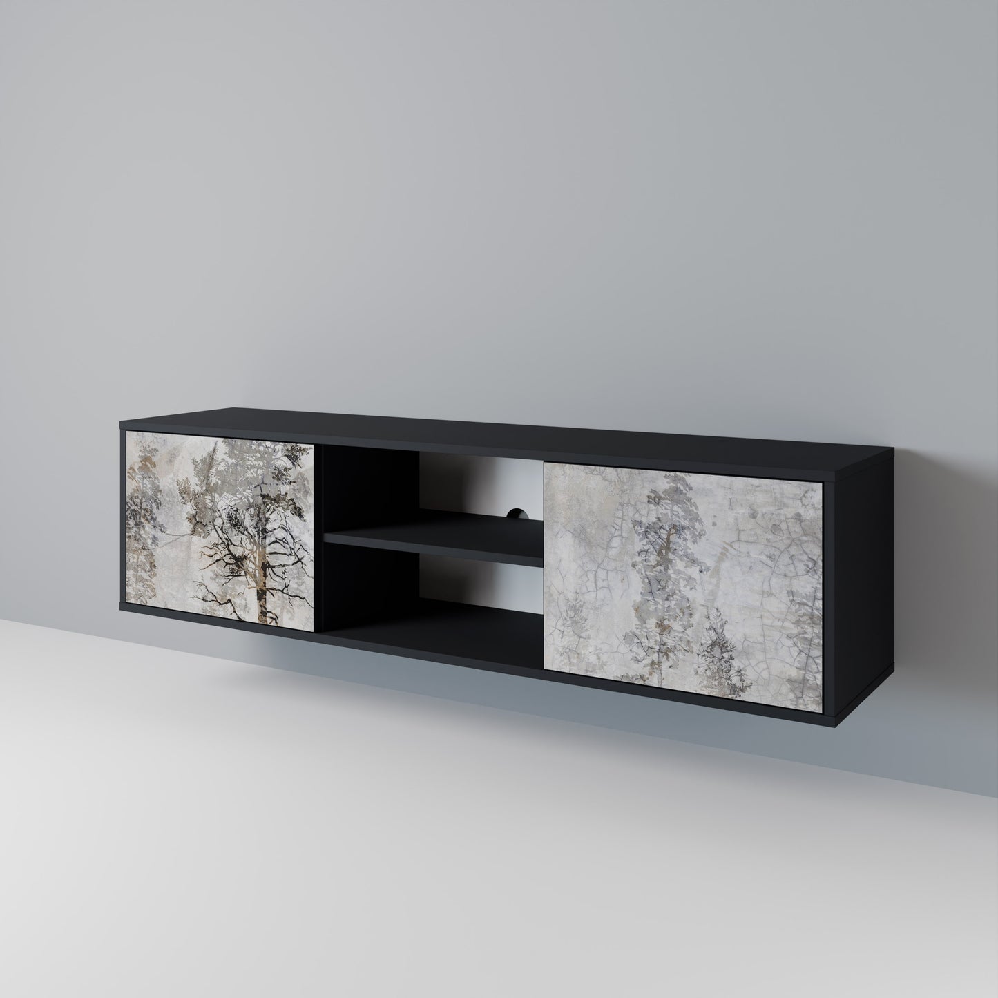 FADE IN THE TREES 2-Door TV Cabinet