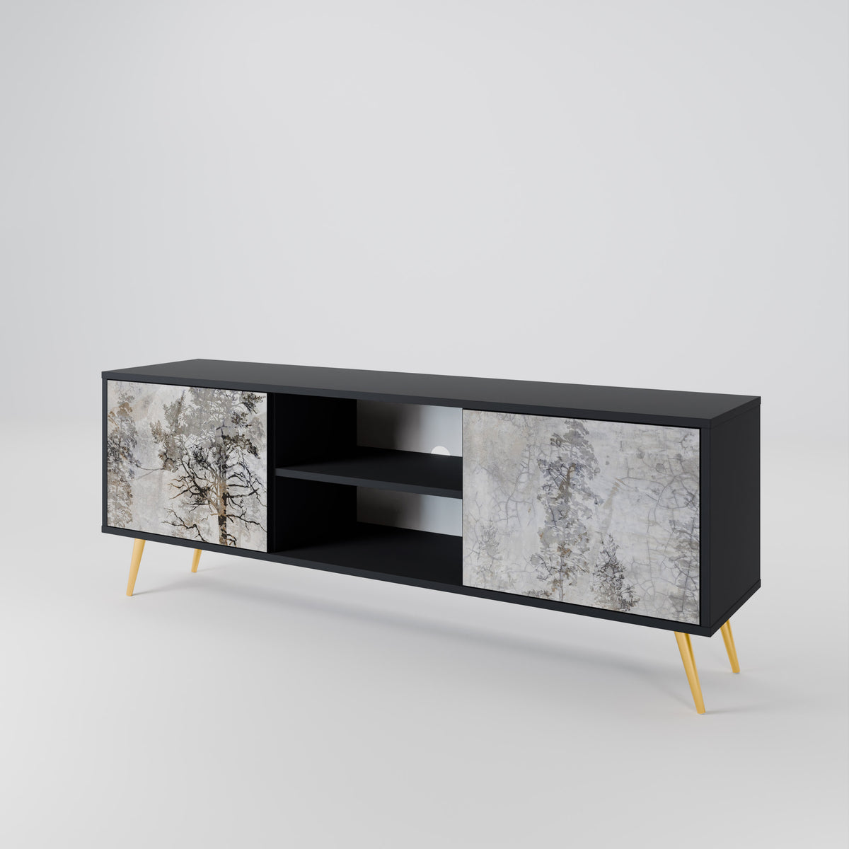 FADE IN THE TREES 2-Door TV Cabinet