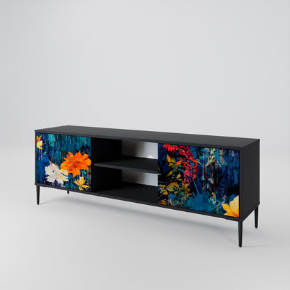 MIDNIGHT BLOSSOM 2-Door TV Cabinet