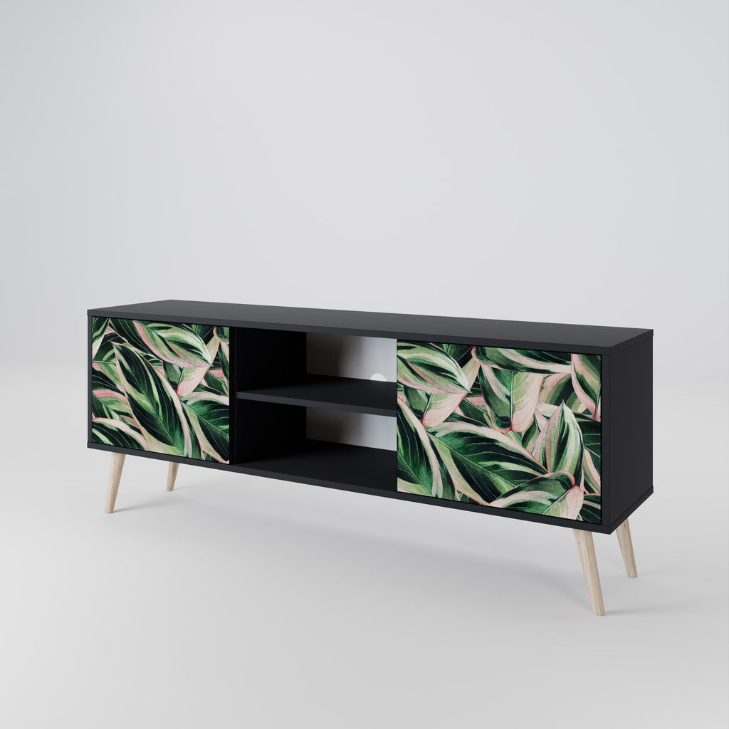 EERIE STROMANTHE 2-Door TV Stand in Black Finish