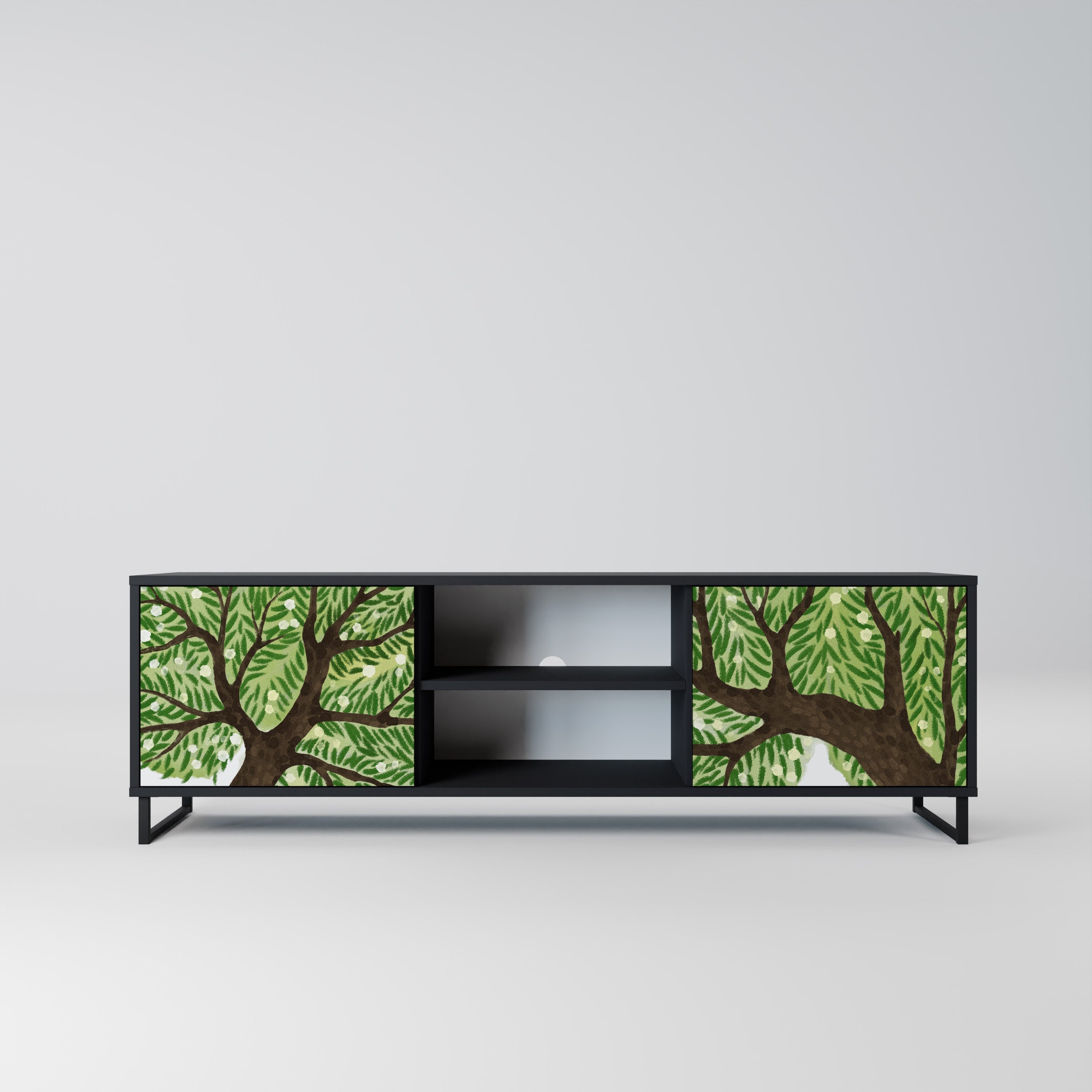 WILDERNESS DASH 2-Door TV Stand in Black Finish