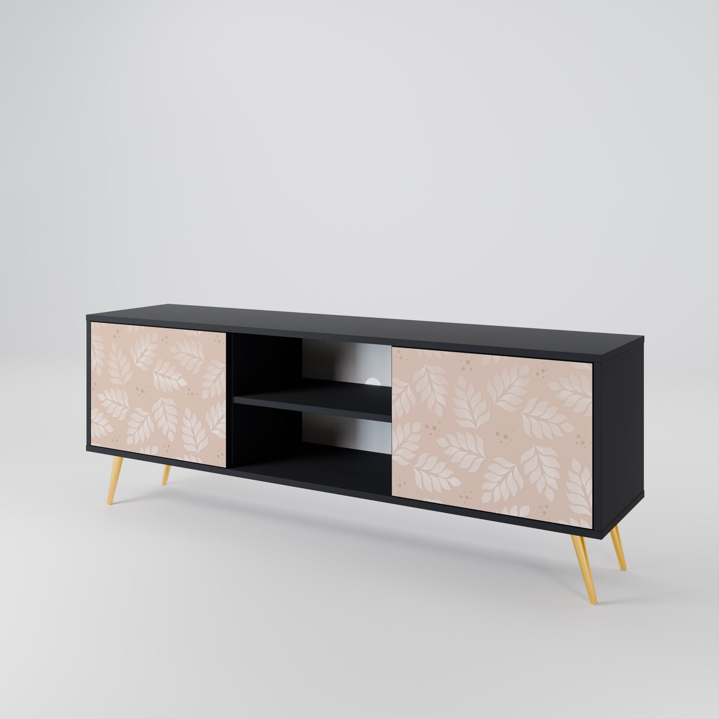 LEAVES ON BEIGE 2-Door TV Cabinet