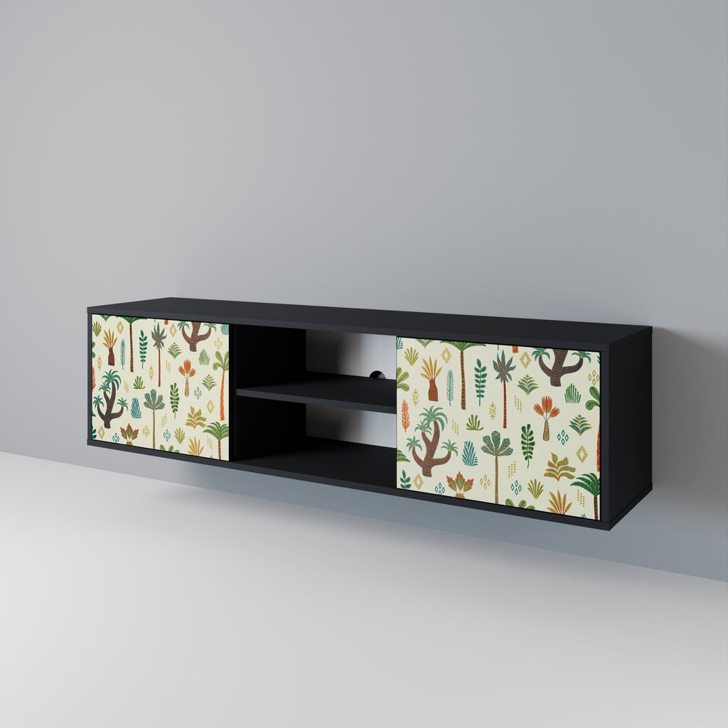 PALM SPRING 2-Door TV Stand in Black Finish