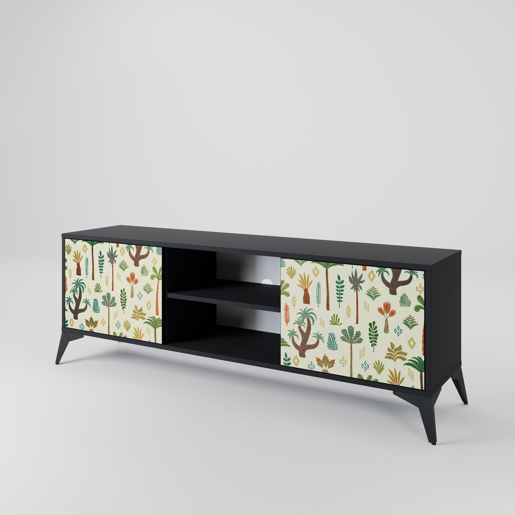 PALM SPRING 2-Door TV Stand in Black Finish