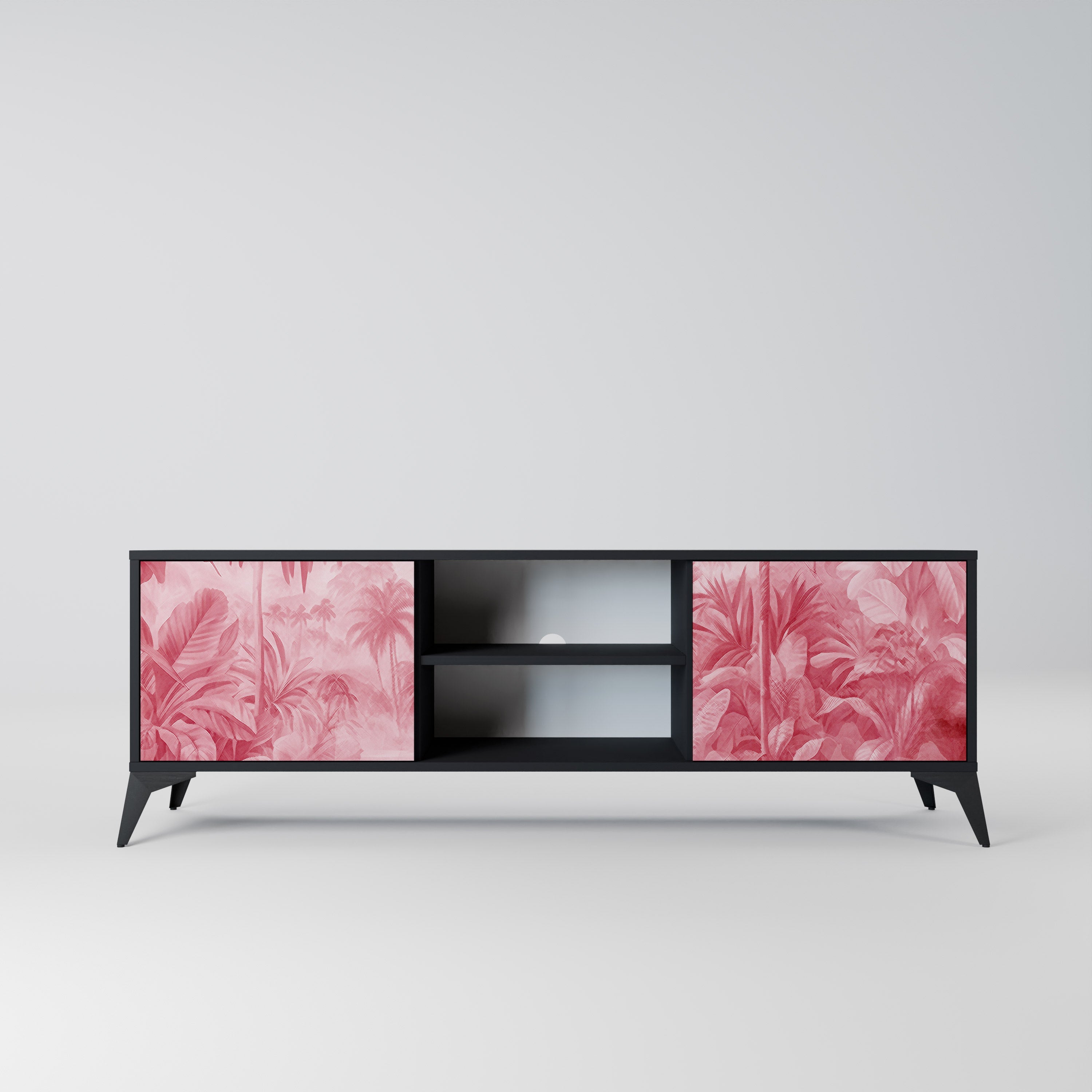 SWEET TROPICS 2-Door TV Stand in Black Finish