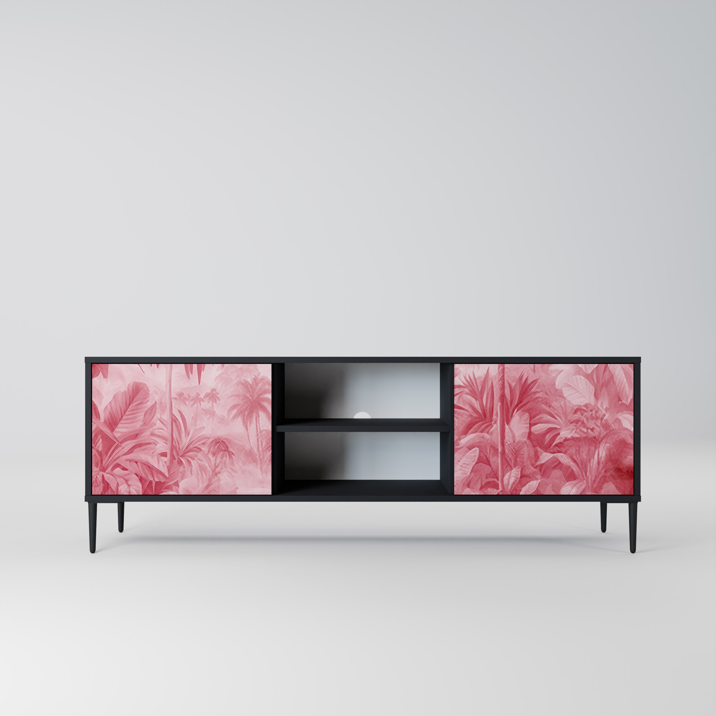 SWEET TROPICS 2-Door TV Stand in Black Finish