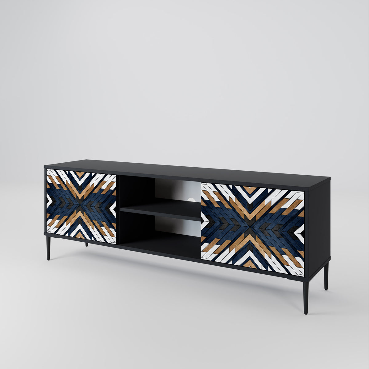 ARTFUL GEOMETRY 2-Door TV Cabinet