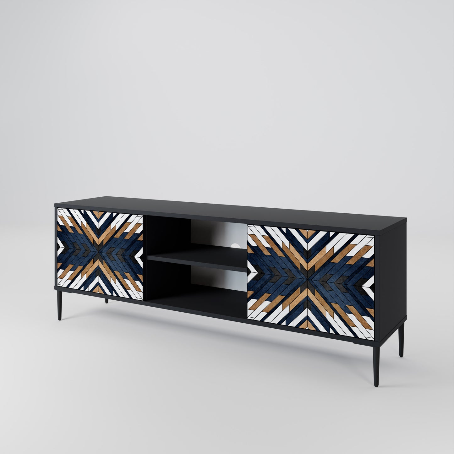 ARTFUL GEOMETRY 2-Door TV Cabinet
