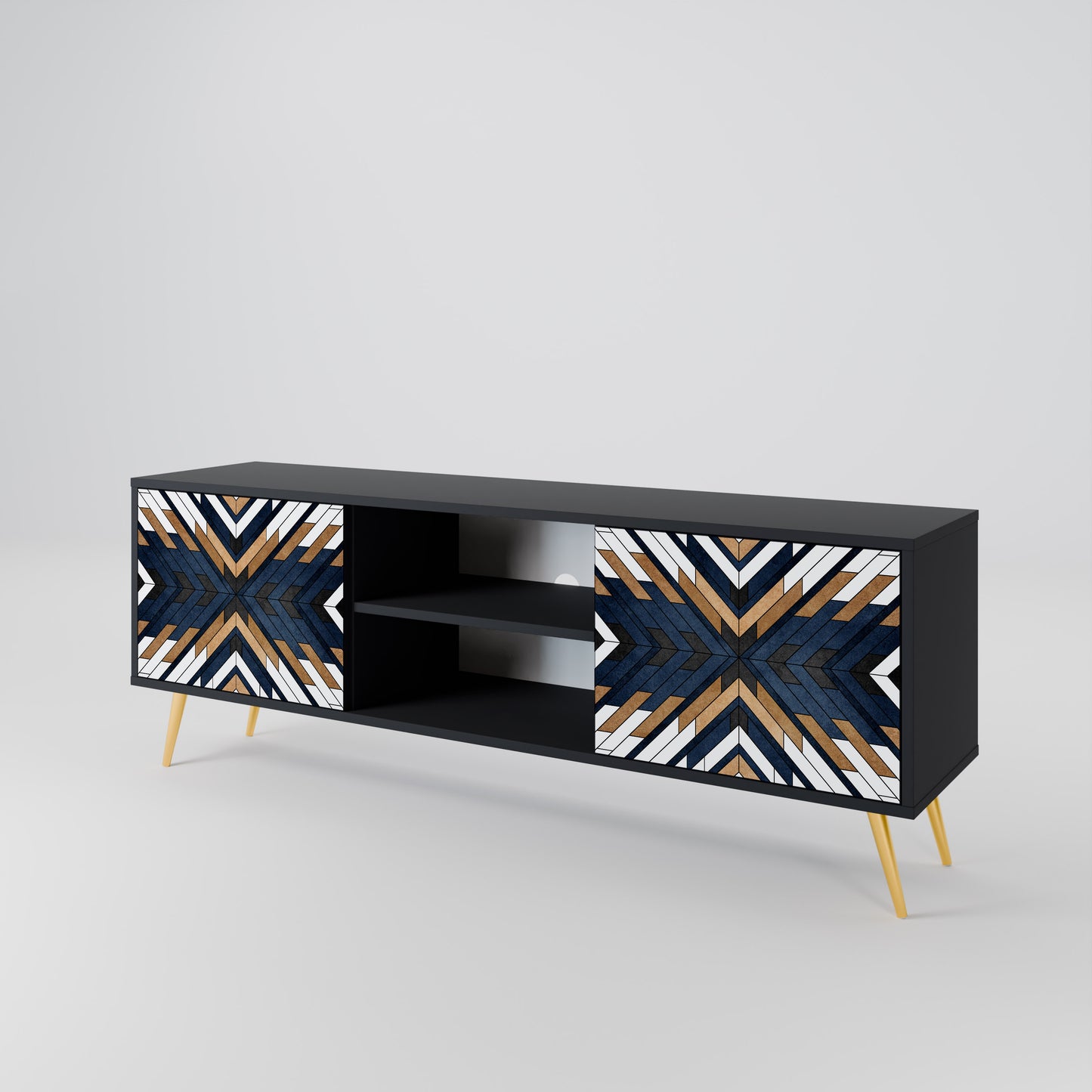 ARTFUL GEOMETRY 2-Door TV Cabinet