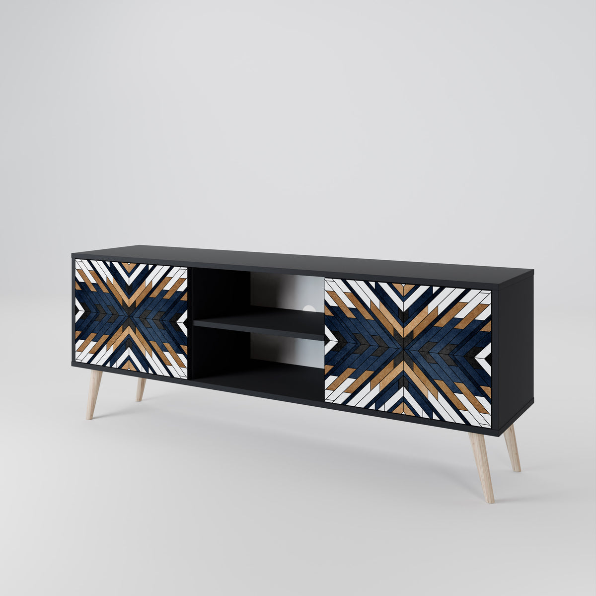 ARTFUL GEOMETRY 2-Door TV Cabinet