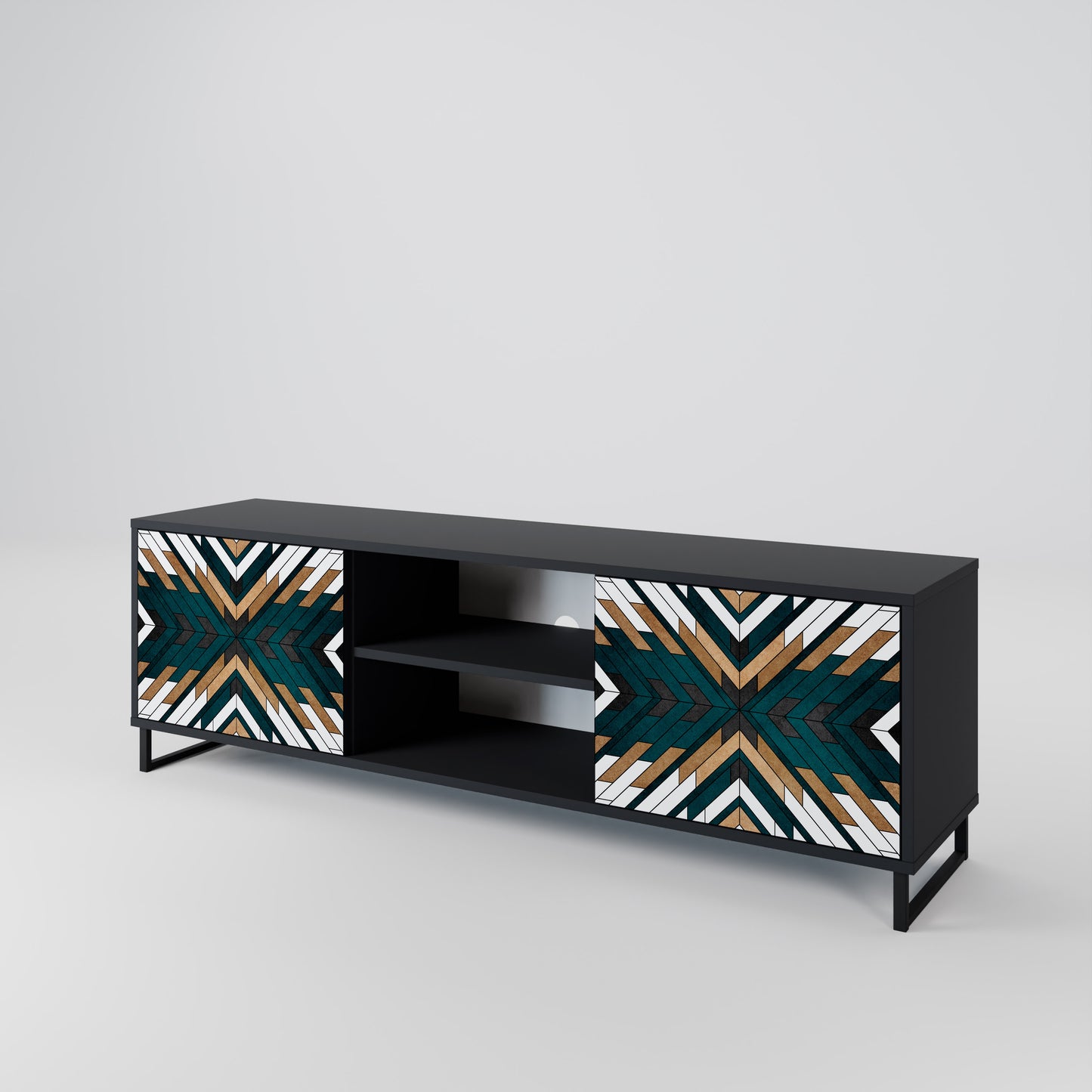 ARTISTIC GEOMETRY 2-Door TV Cabinet