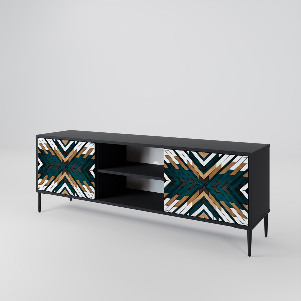 ARTISTIC GEOMETRY 2-Door TV Cabinet