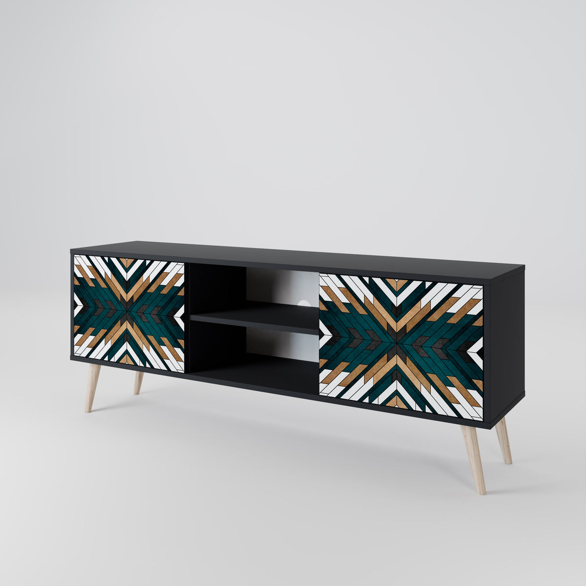 ARTISTIC GEOMETRY 2-Door TV Cabinet