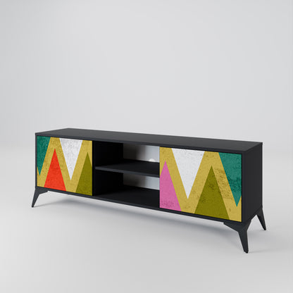 COLORFUL TRIANGLES 2-Door TV Cabinet